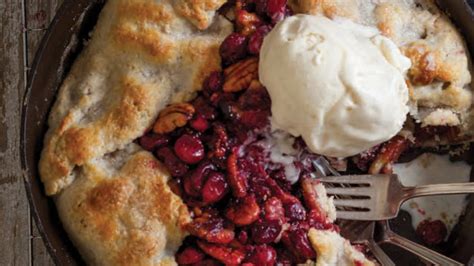 caramel-cranberry-crostata-with-pecans-southern image