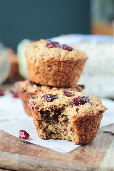 baked-oatmeal-muffins-with-cranberries-veggie image
