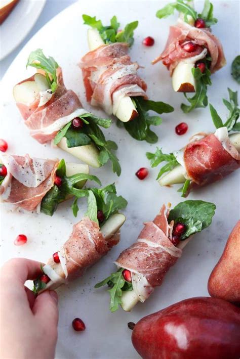 easy-prosciutto-wrapped-pears-with-arugula-whole30 image
