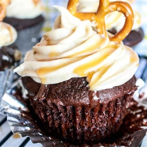 chocolate-cupcakes-cake-mix-with-salted-caramel image