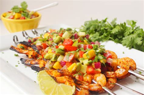 shrimp-skewers-with-avocado-mango-salsa image