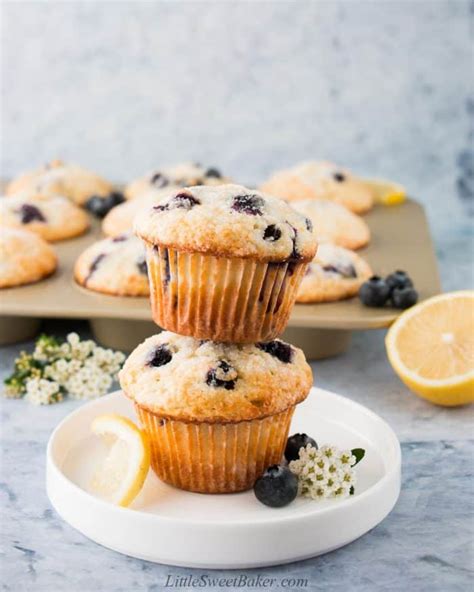 best-lemon-blueberry-muffin-recipe-little-sweet-baker image