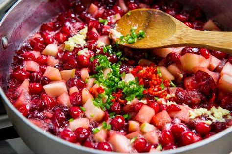 cranberry-apple-and-fresh-ginger-chutney-easy image