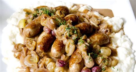 braised-sausage-with-grapes-onions-and-marsala image