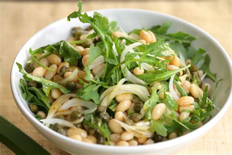 arugula-white-bean-salad-with-capers-onions image