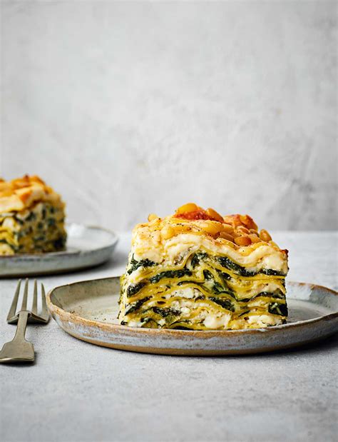 spinach-and-feta-lasagne-recipe-sainsburys image