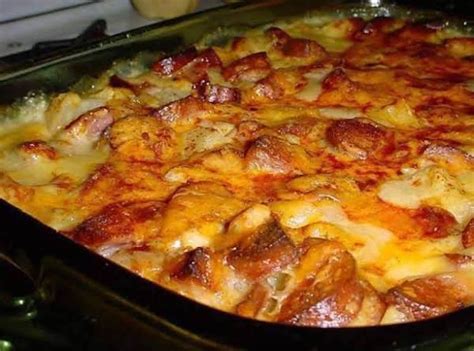 cheesy-smoked-sausage-and-potato-casserole image