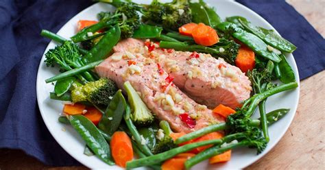 instant-pot-salmon-vegetables-steamed-15-minutes image