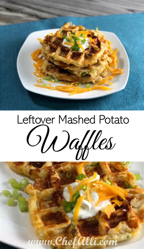 leftover-mashed-potato-cheddar-waffles-chef-alli image