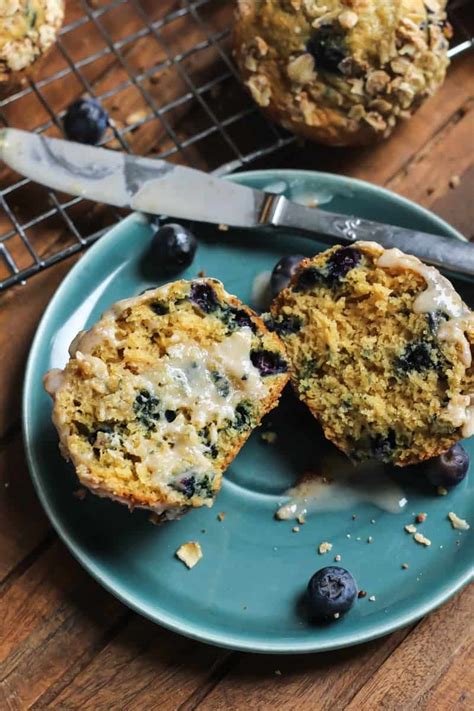 the-best-healthy-blueberry-muffins-vegan-friendly image