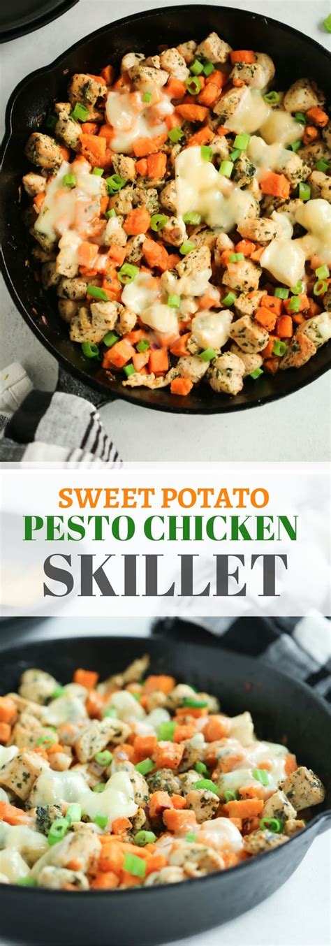 sweet-potato-pesto-chicken-skillet-primavera-kitchen image