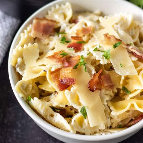 creamy-bacon-bowtie-pasta-recipe-yellowblissroadcom image