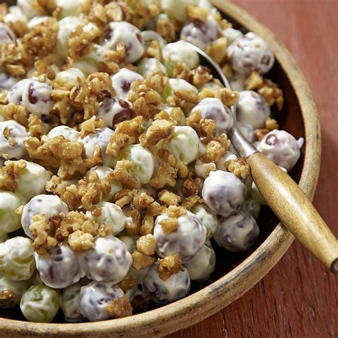 creamy-grape-salad-with-candied-walnuts-recipe-eatingwell image
