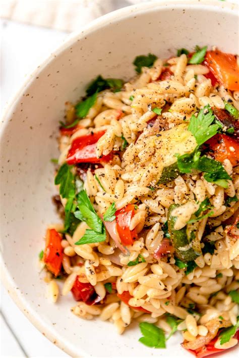 easy-orzo-with-roasted-vegetables-and-lemon-garlic image