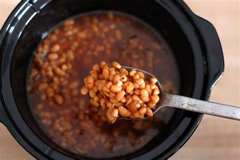 crock-pot-baked-beans-recipe-with-salt-pork-or-bacon image