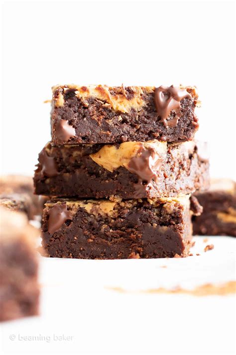 fudgy-vegan-peanut-butter-swirl-brownies image