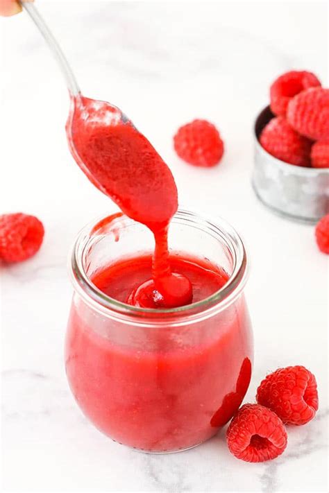 easy-raspberry-sauce-life-love-and-sugar image