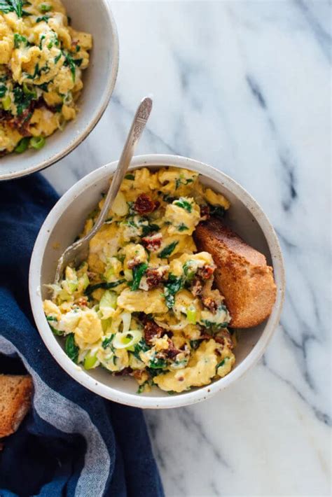 the-creamiest-scrambled-eggs-with-goat-cheese image