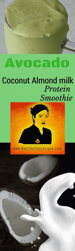 coconut-avocado-protein-smoothie-healthy-thai image