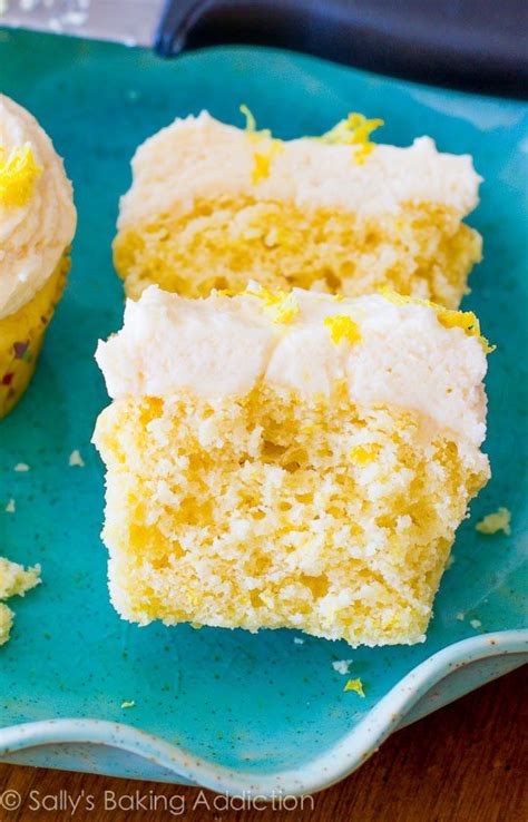 lemon-cupcakes-with-vanilla-frosting-sallys-baking image