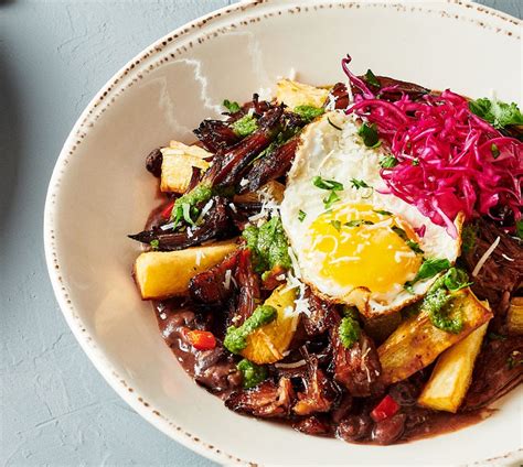 vaca-frita-with-yuca-poutine-and-black-beans-sysco image
