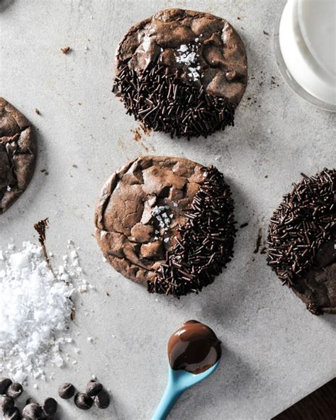 salted-dark-chocolate-truffle-cookies image