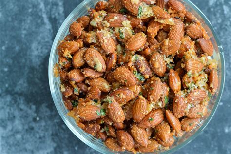 parmesan-and-parsley-roasted-almonds image