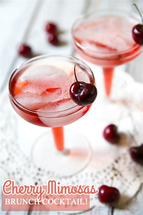 two-ingredient-cherry-mimosas-pizzazzerie image