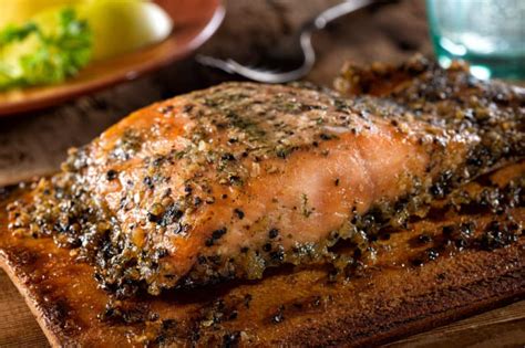 lemon-crusted-salmon-with-citrus-herb-sauce image