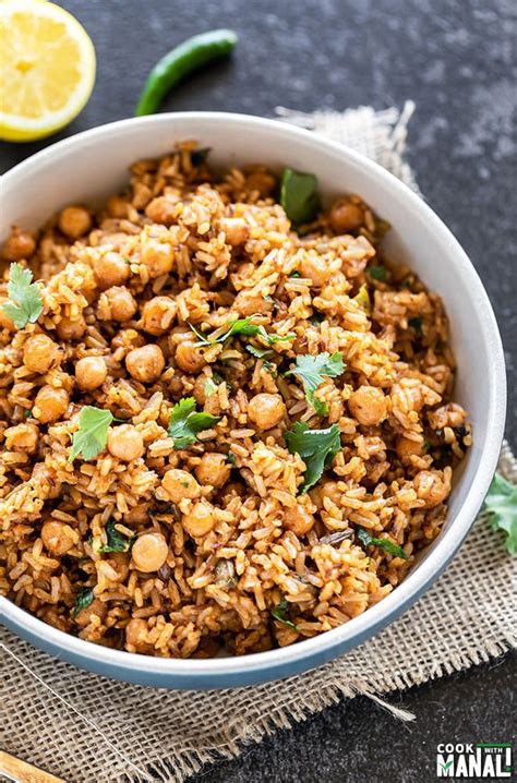 instant-pot-brown-rice-chana-pulao-cook-with-manali image