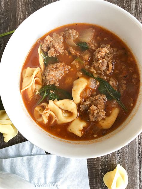 tortellini-soup-with-italian-sausage-and-spinach image