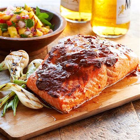 ancho-guajillo-salmon-with-grilled-pineapple-salsa image