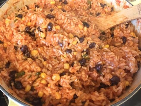 mexican-rice-recipe-with-black-beans-and-corn-the image