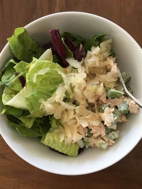 tuna-sauerkraut-salad-one-happy-dish image