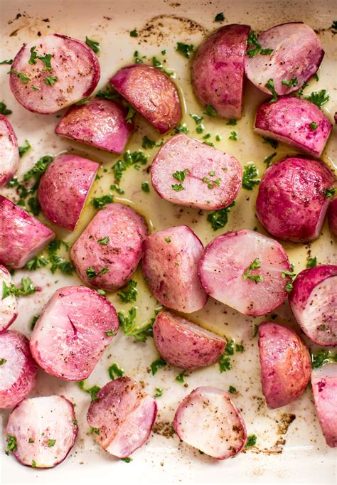 simple-roasted-radishes-recipe-salt-lavender image