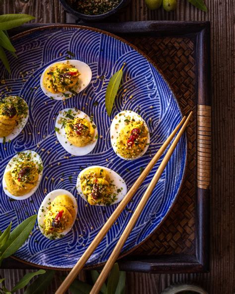 sriracha-deviled-eggs-with-furikake-primal-wellness image