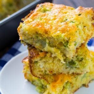 cheesy-broccoli-cornbread-spicy-southern-kitchen image