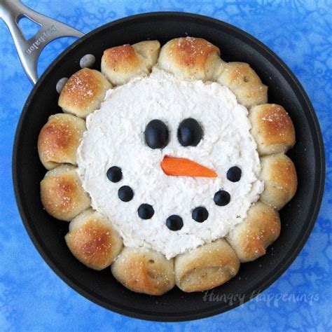 skillet-dip-snowman-christmas-appetizer-hungry image