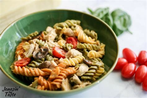 easy-kale-pesto-chicken-alfredo-pasta-jonesin-for-taste image