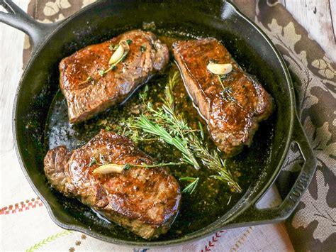 new-york-strip-steak-recipe-with-rosemary-garlic-butter image