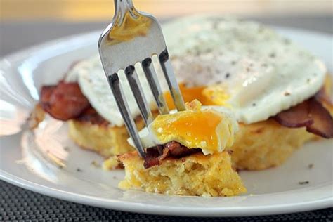 corn-cake-breakfast-stack-with-bacon-eggs-the image
