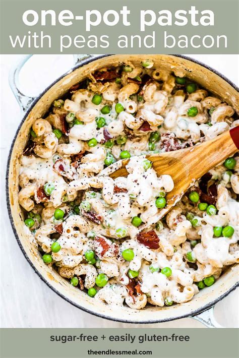 one-pot-pasta-with-peas-and-bacon-the-endless-meal image