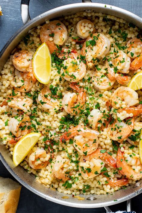shrimp-scampi-with-israeli-couscous image