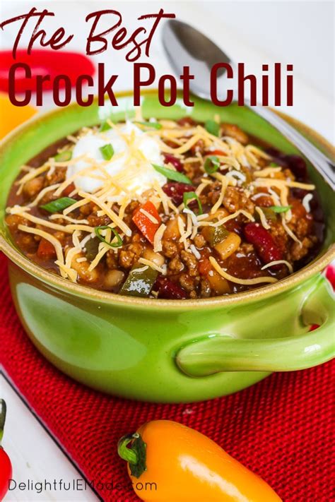 loaded-crock-pot-chili-easy-crock-pot-chili image