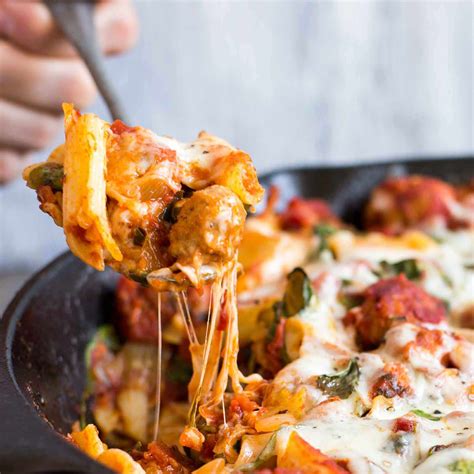 chicken-sausage-and-pasta-skillet-simply image