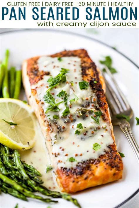 pan-seared-salmon-with-creamy-dijon-sauce-joyful image