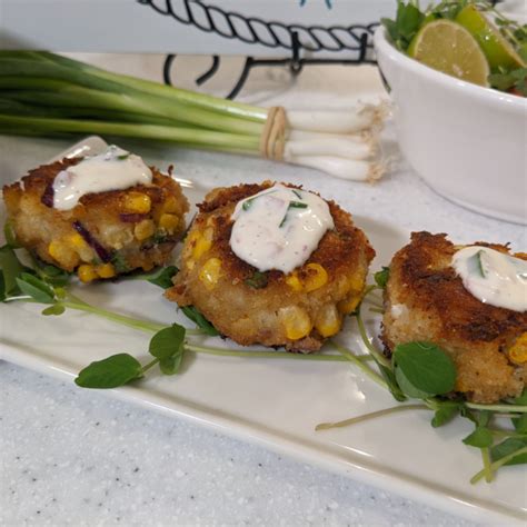 crab-cakes-with-shallot-and-green-onion-remoulade image