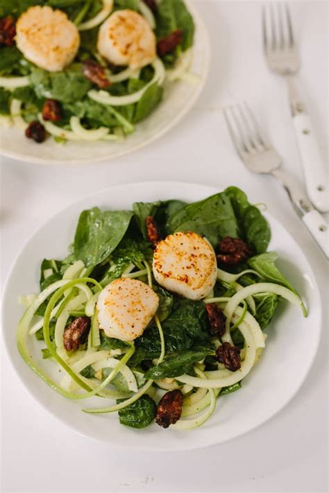 scallop-and-apple-noodle-spinach-salad-with-spiced image