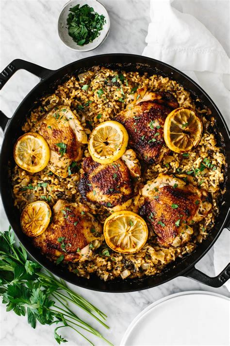 best-chicken-and-rice-one-pan-downshiftology image