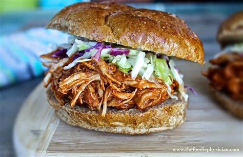 slow-cooker-pulled-chicken-sandwiches-the-foodie image